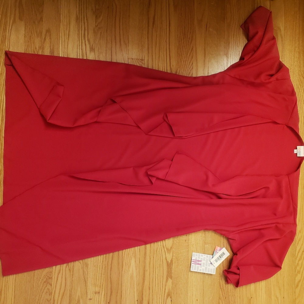 Lularoe Red Shirley-Medium NWT